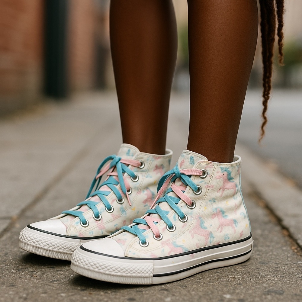CONVERSE Chuck Taylor Unicorn Logo Sneakers High Tops Women's Size 6